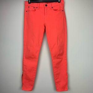 J. Crew Ankle Zip Toothpick Jean Sz 26